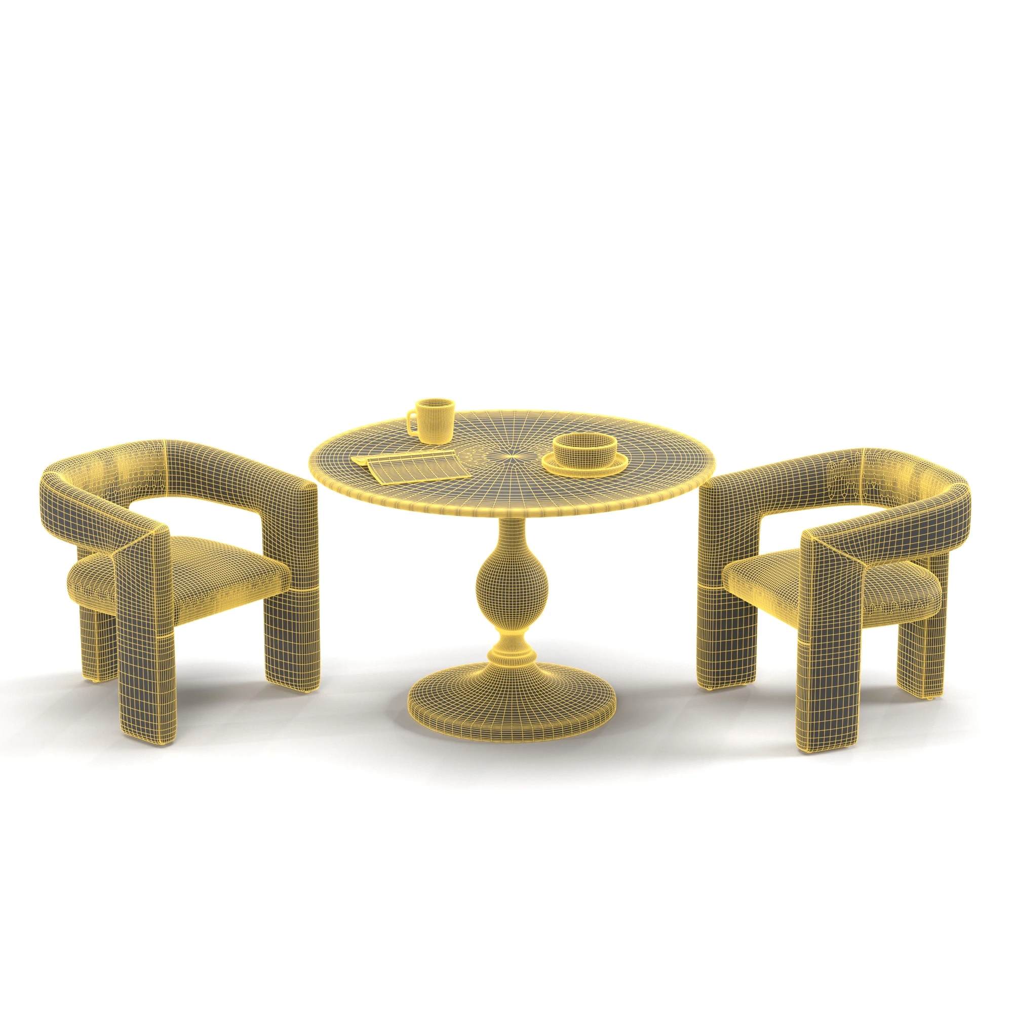 Dining Set 12 3D Model_07